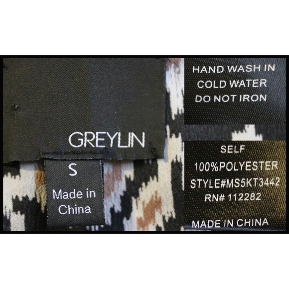 Greylin Geometric Boho Blouse Size S - Picture 6 of 6